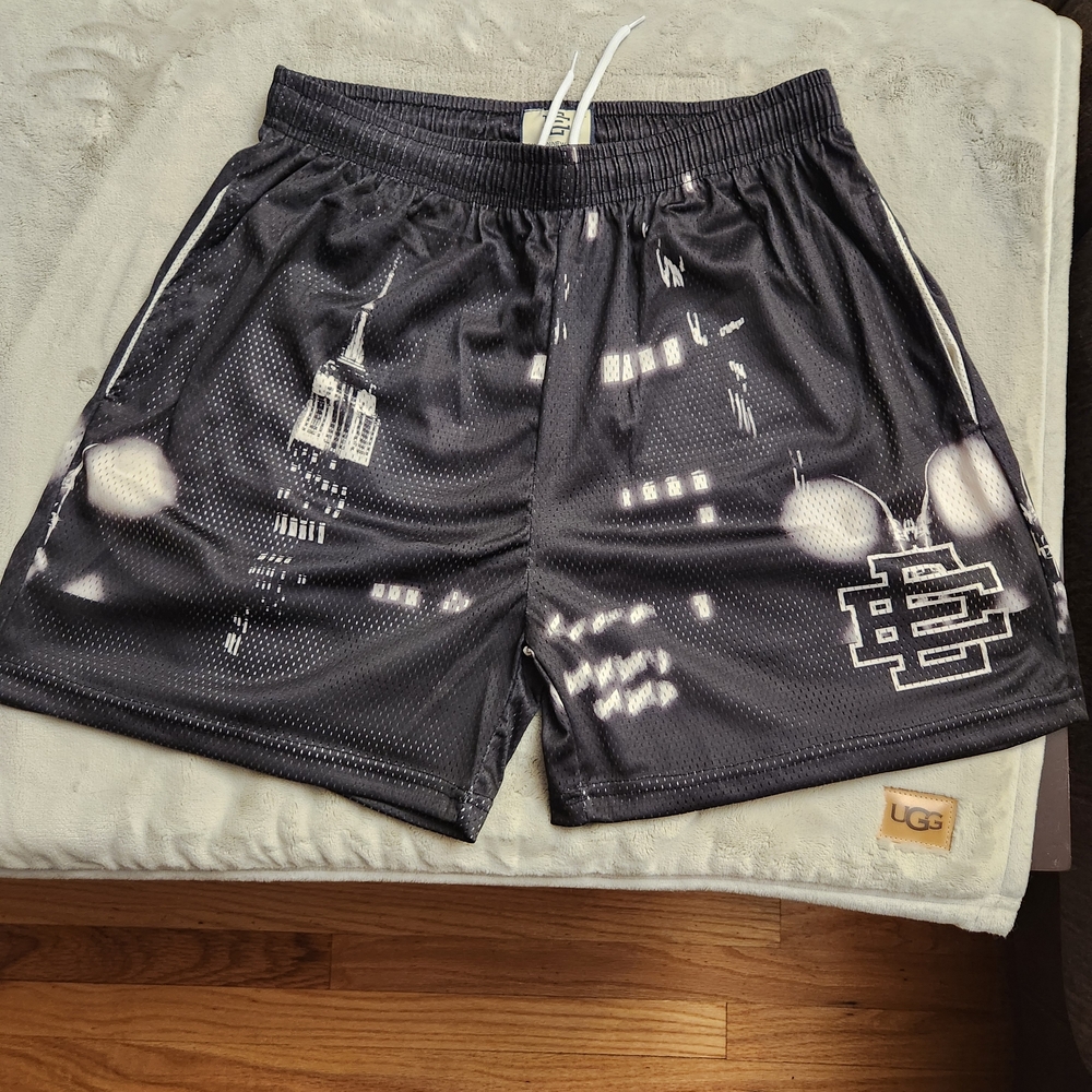 Urban Graphic Black Athletic Shorts